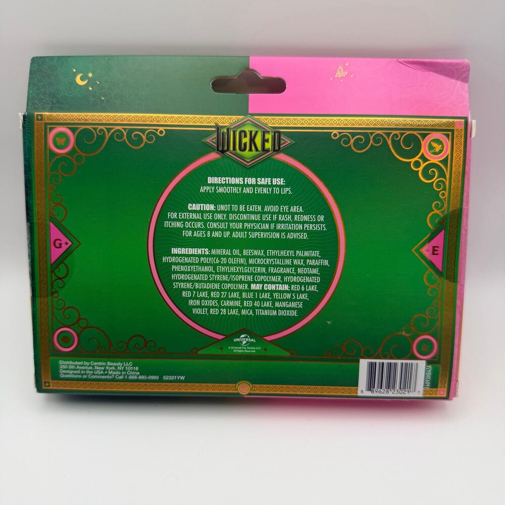 Wicked Flavored Lip Balm Set Glinda & Elphaba NIB - Picture 3 of 5